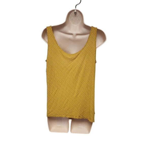 LOFT Women Polka Dots Yellow/White Sleeveless Blouse Size Small - Picture 3 of 8